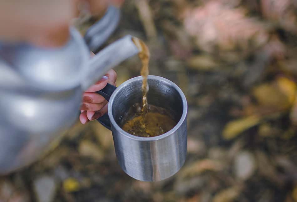 fare il  caffè in campeggio con fornello