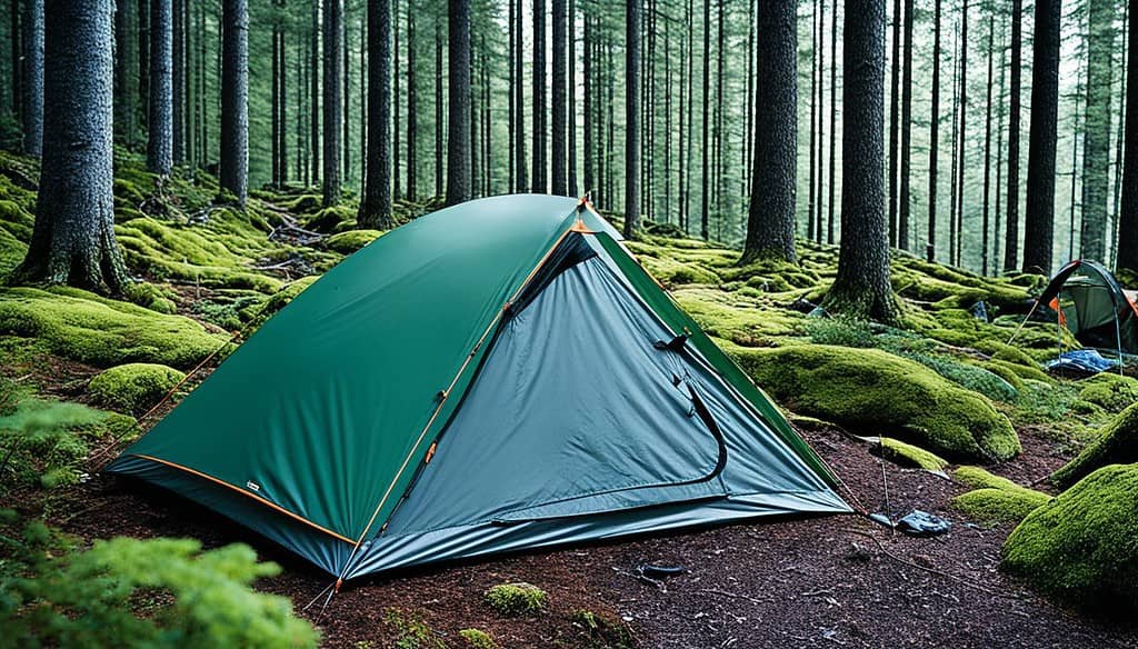 preparare il terreno per la tenda